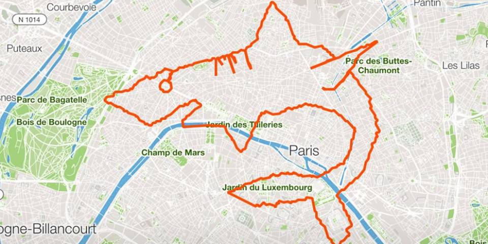 GPS Drawing requin Paris