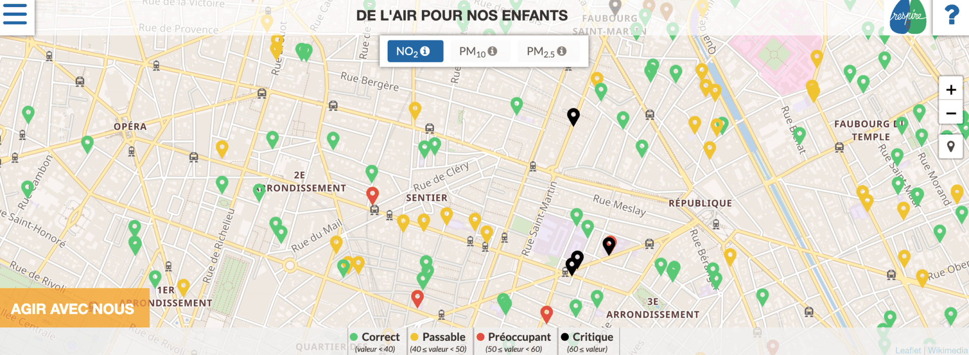 Pollution ecole Paris