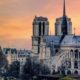 notre dame de paris couche de soleil