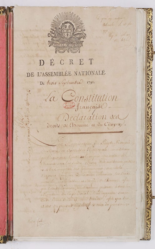 constitution 1791 archives nationales