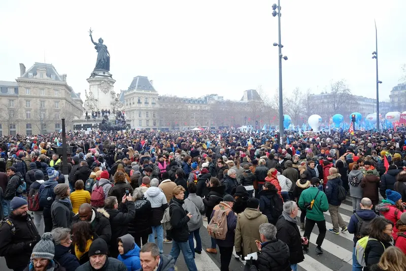 Le parcours de la manifestation à Paris © Vernerie Yann