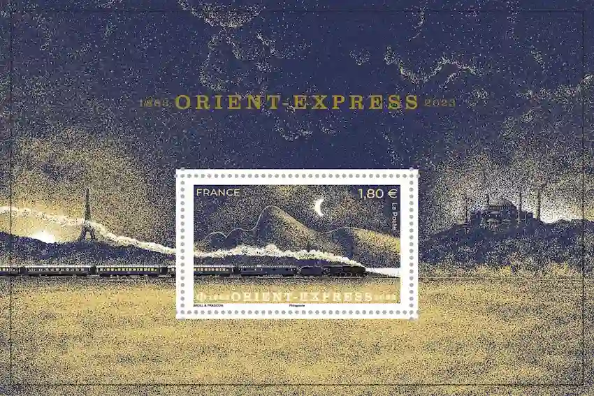 Timbre pour les 140 ans de l'Orient-Express © La Poste